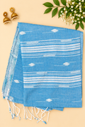 Sky Blue Mul Cotton Jamdani Saree